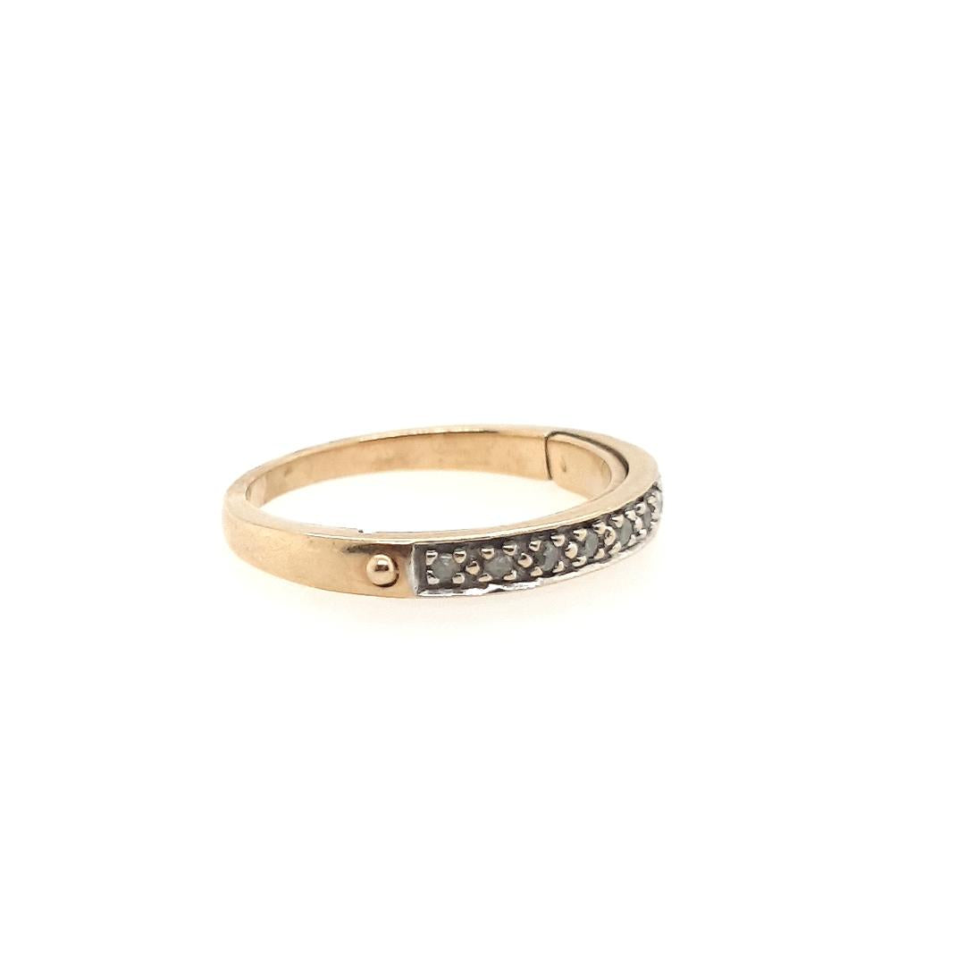 9ct Yellow Gold Diamond (Secret Message) Ring