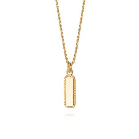 Daisy London 18ct Gold plated Stacked Rope Pendant Necklace