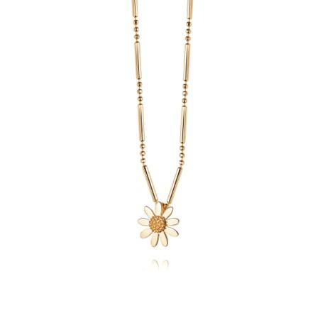 Daisy London 18ct Gold Plated 12mm Vintage Daisy Necklace