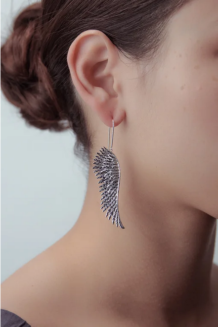 Karen Walker Sterling Silver Cupid's Wings Hook Earrings