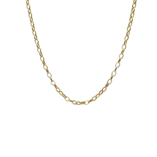 Estate 9ct Yellow Gold Oval Belcher Chain