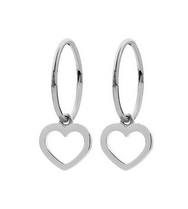 Karen Walker Sterling Silver Mini Heart Sleeper Earrings