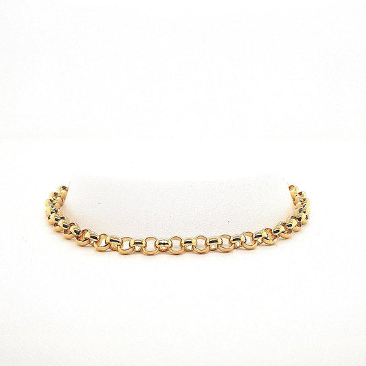 9k Yellow Gold Round Belcher Chain Bracelet