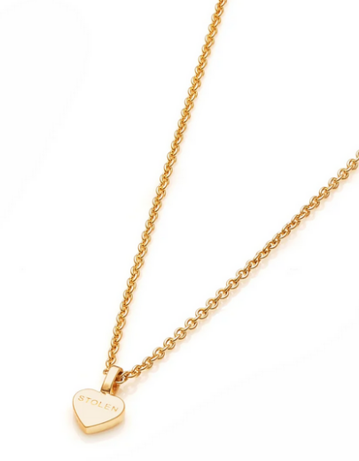 Stolen Girlfriends Club 18ct Yellow Gold Plated Stolen Heart Necklace