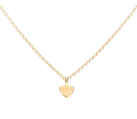 Stolen Girlfriends Club 18ct Yellow Gold Plated Stolen Heart Necklace