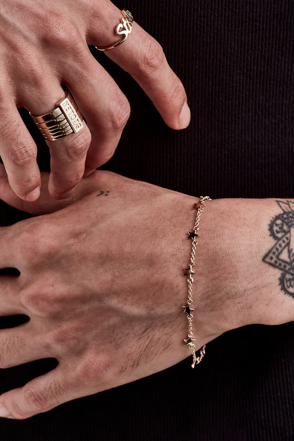 Stolen Girlfriends Club 18ct Yellow Gold Plated Stolen Star  Bracelet