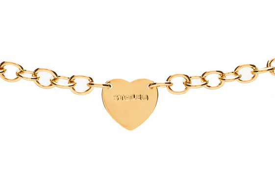 Stolen Girlfriends Club 18ct Yellow Gold Plated Cold Heart Bracelet