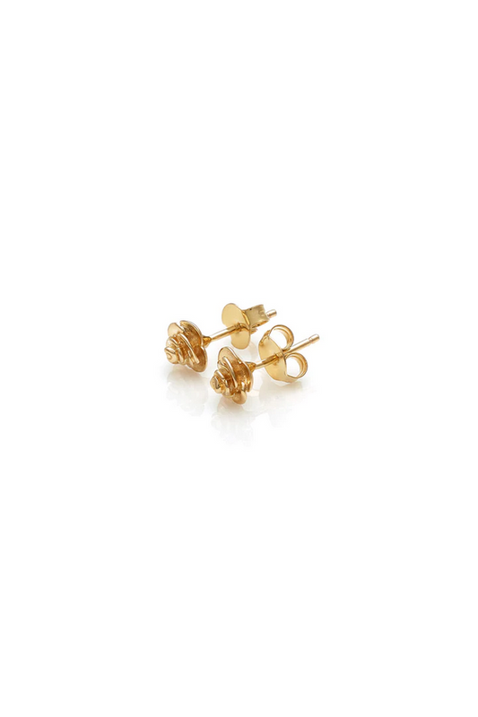 Stolen Girlfriends Club 18ct Yellow Gold Plated Rose Bud Stud Earrings