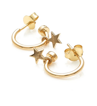 Stolen Girlfriends Club 18ct Yellow Gold Plated Stolen Star Anchor Sleeper Earrings