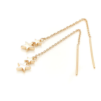 Stolen Girlfriends Club 18ct Yellow Gold Plated Falling Stolen Star Thread Earrings