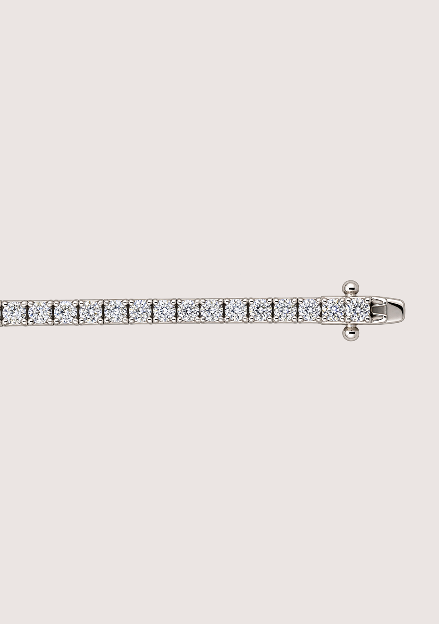 14ct White Gold 4.50ct Lab Grown Diamond Tennis Bracelet