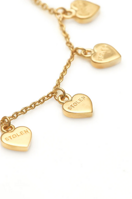 Stolen Girlfriends Club 18ct Yellow Gold Plated Stolen Heart Bracelet