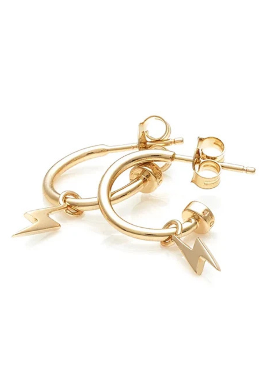 Stolen Girlfriends Club 18ct Yellow Gold Plated Bolt Anchor Sleeper Earrings