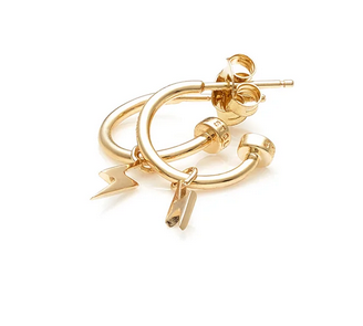Stolen Girlfriends Club 18ct Yellow Gold Plated Bolt Anchor Sleeper Earrings