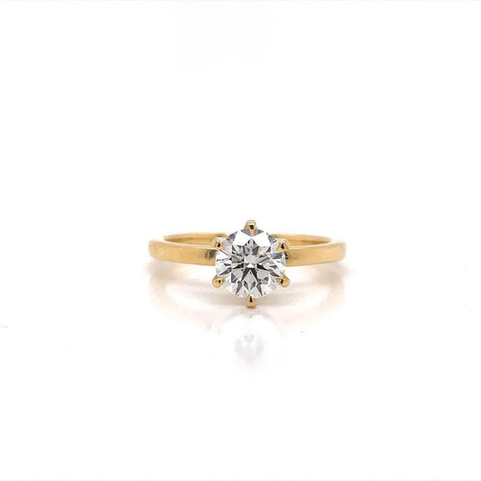 Lab Grown Diamond 9k Yellow Gold 1.01ct Solitaire Ring