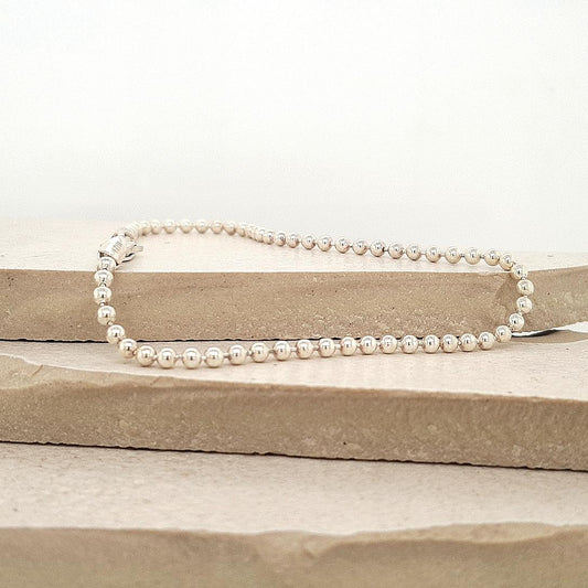Sterling Silver 21cm Poppet Ball Chain