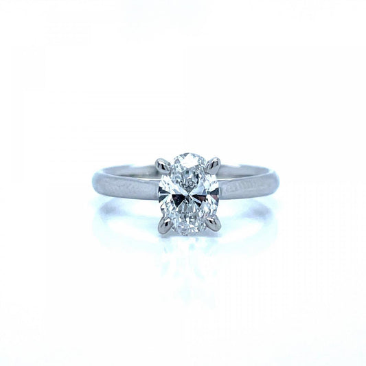 Lab Grown Diamond 1.01ct Oval Solitaire Ring