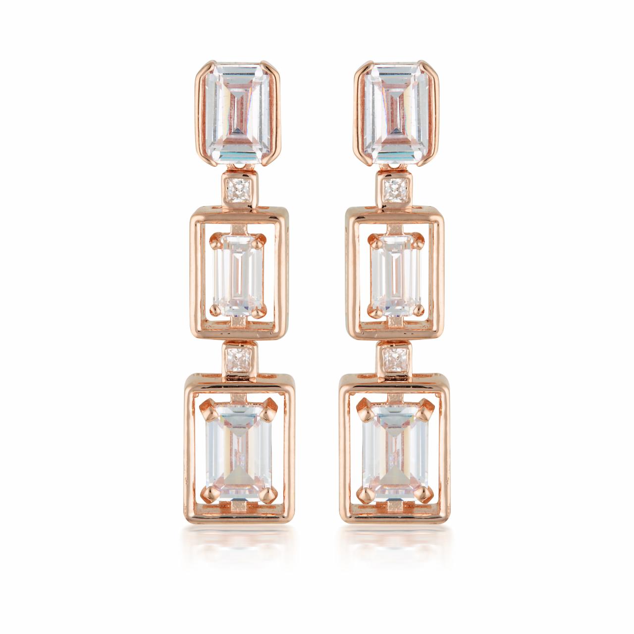 Georgini Rose Gold Plated Luxe Indulgenza Earrings