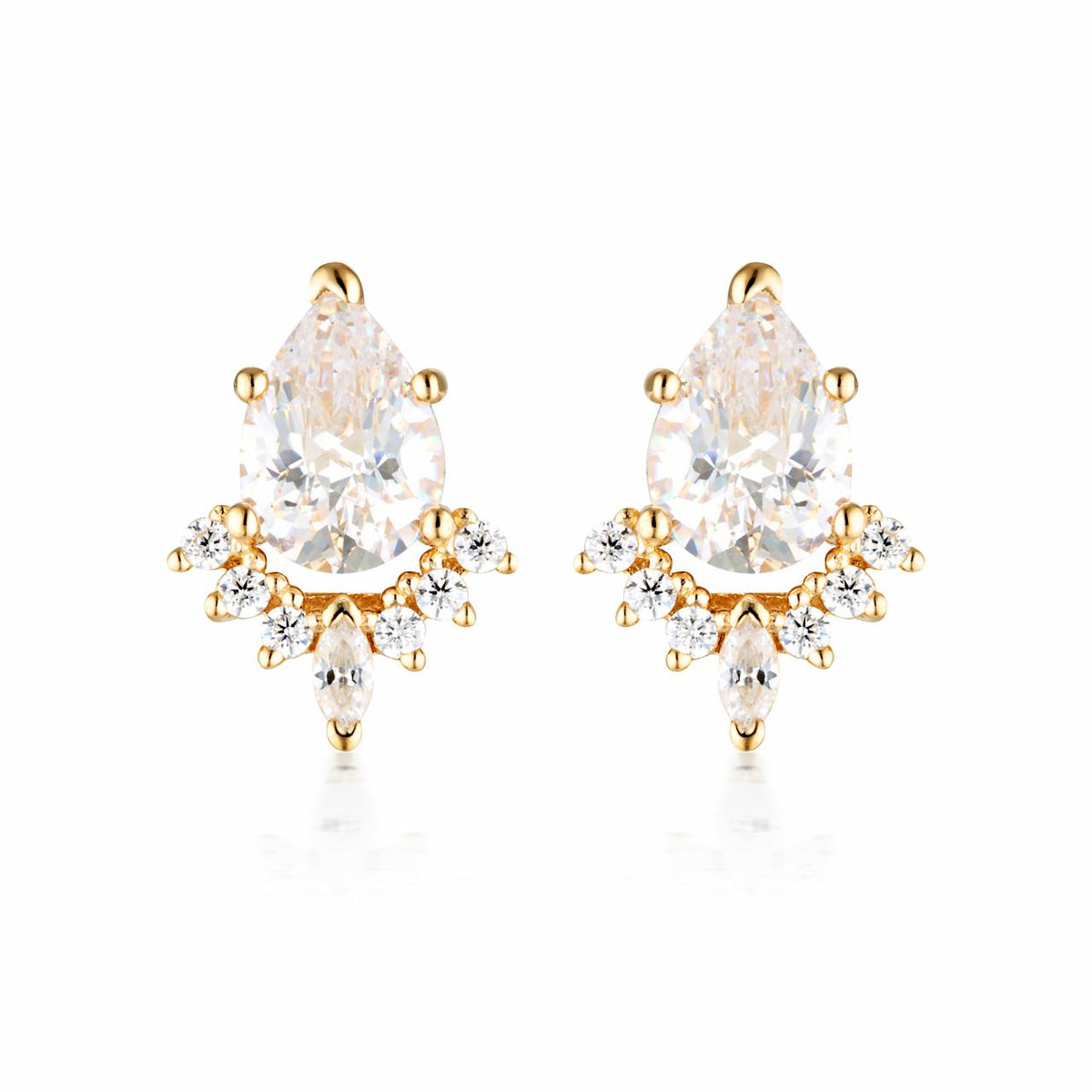 Georgini Gold Plated Iconic Bridal Penelope Earrings – Stonz Jewellers NZ