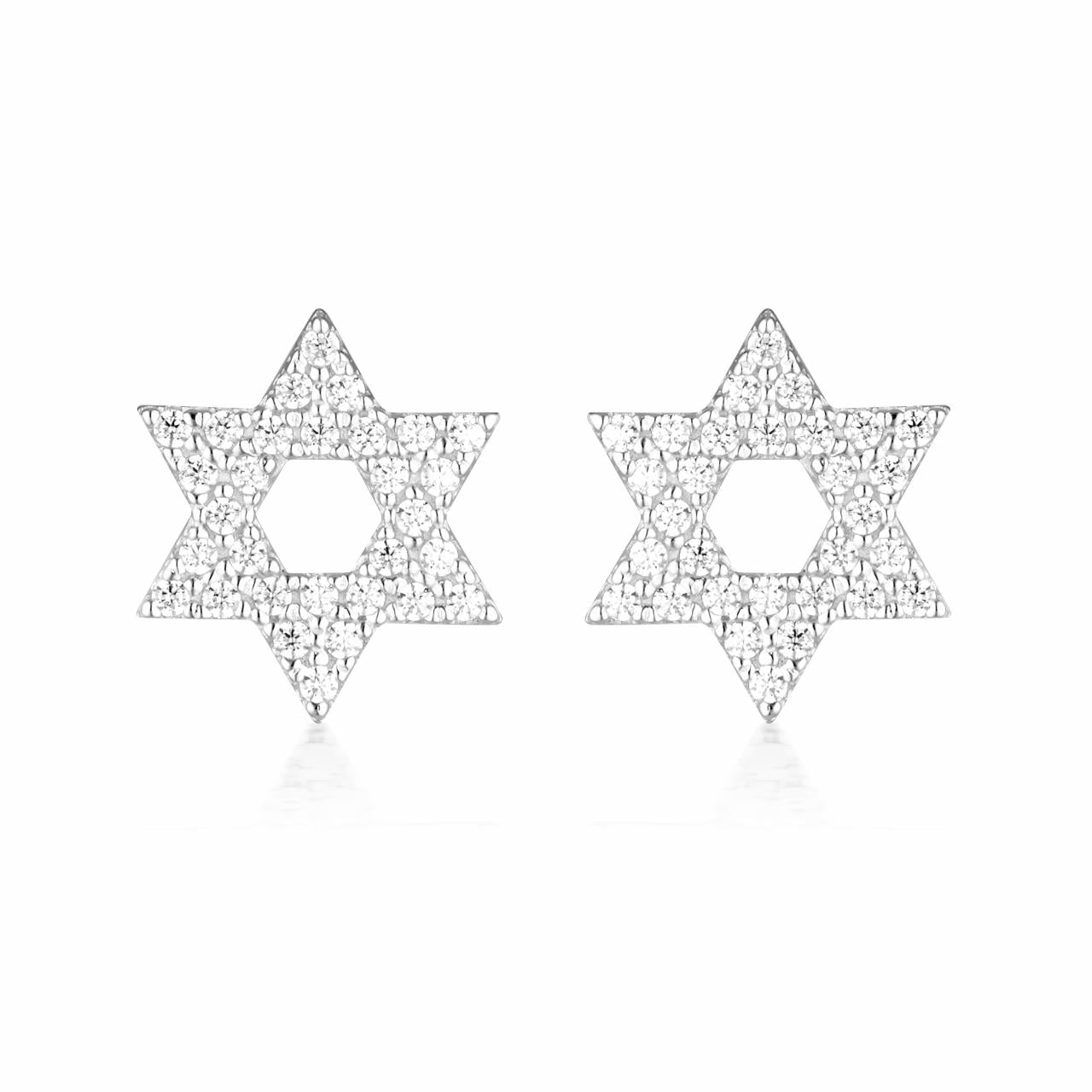 Georgini Sterling Silver Rock Star Star of David Earrings