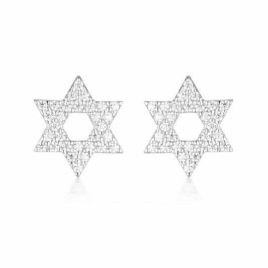 Georgini Sterling Silver Rock Star Star of David Earrings