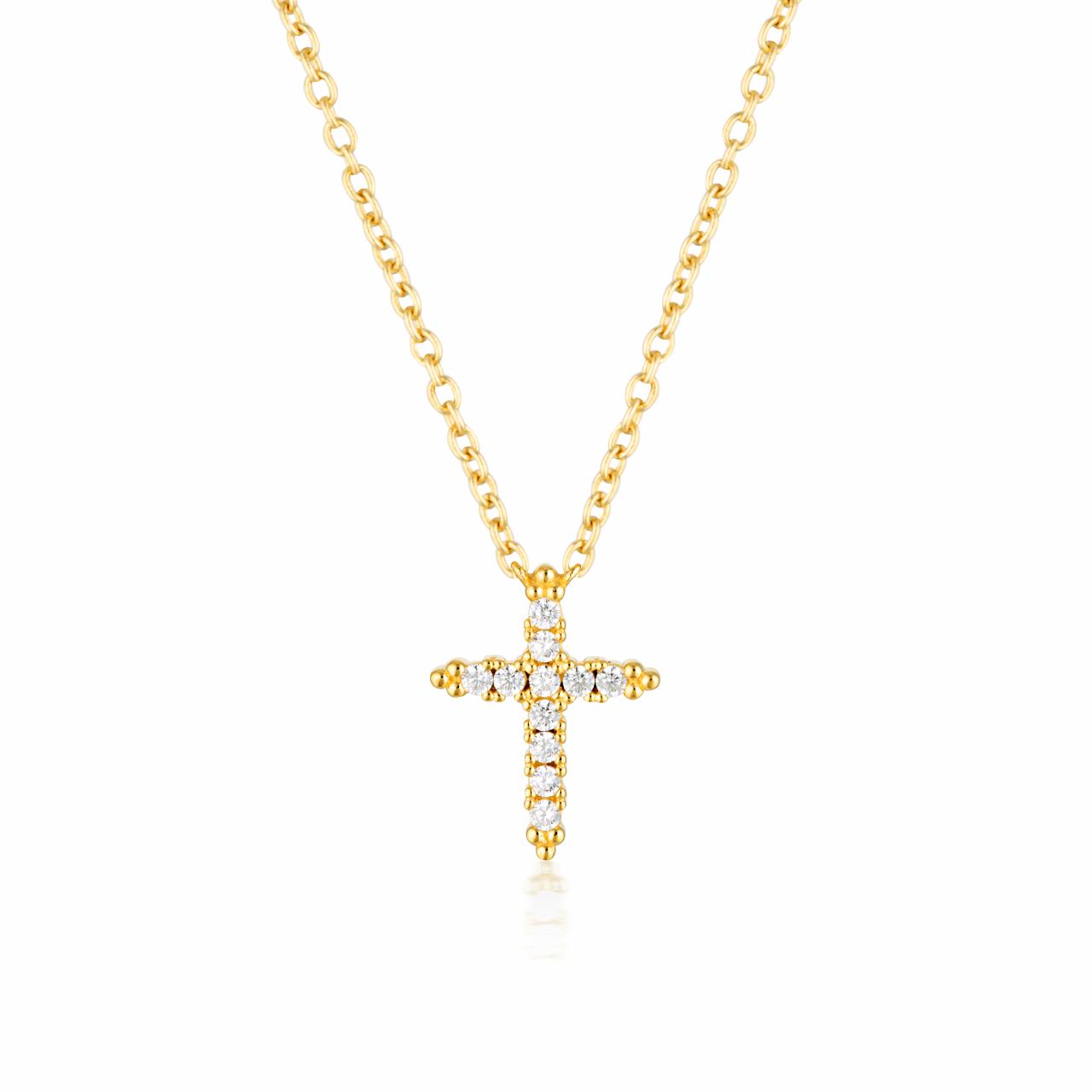 Georgini Gold Plated Rock Star Cross Pendant