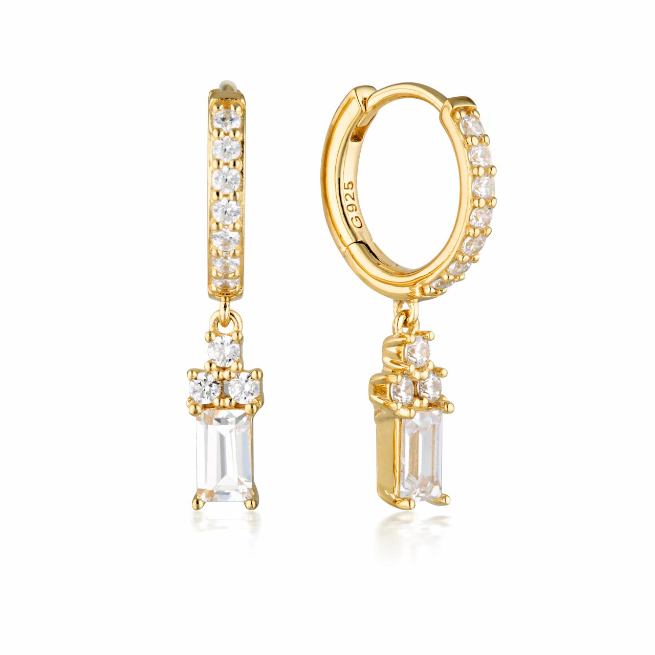 Georgini Gold Plated Layered Edit Kolm Earrings