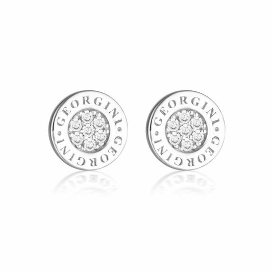 Georgini Sterling Silver Reflection Signature Stud Earrings