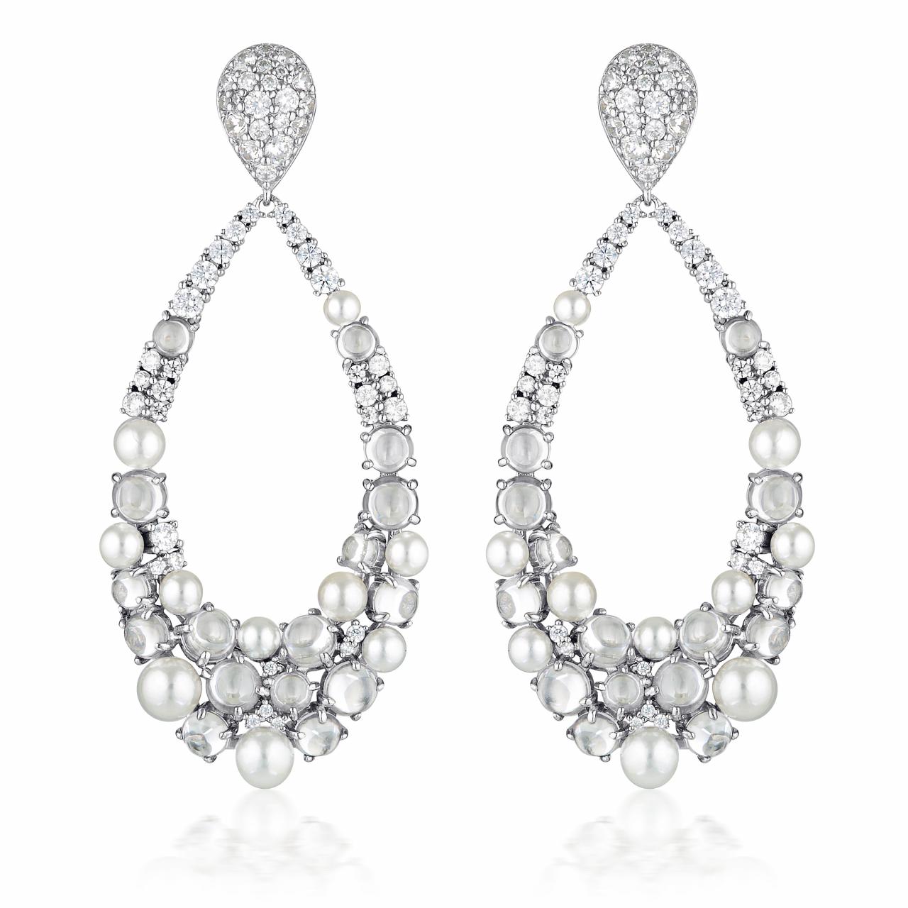 Georgini Sterling Silver Red Carpet Met Earrings