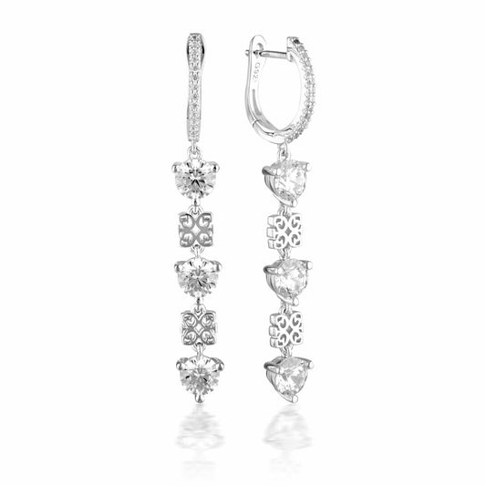 Georgini Sterling Silver Signature History Earrings