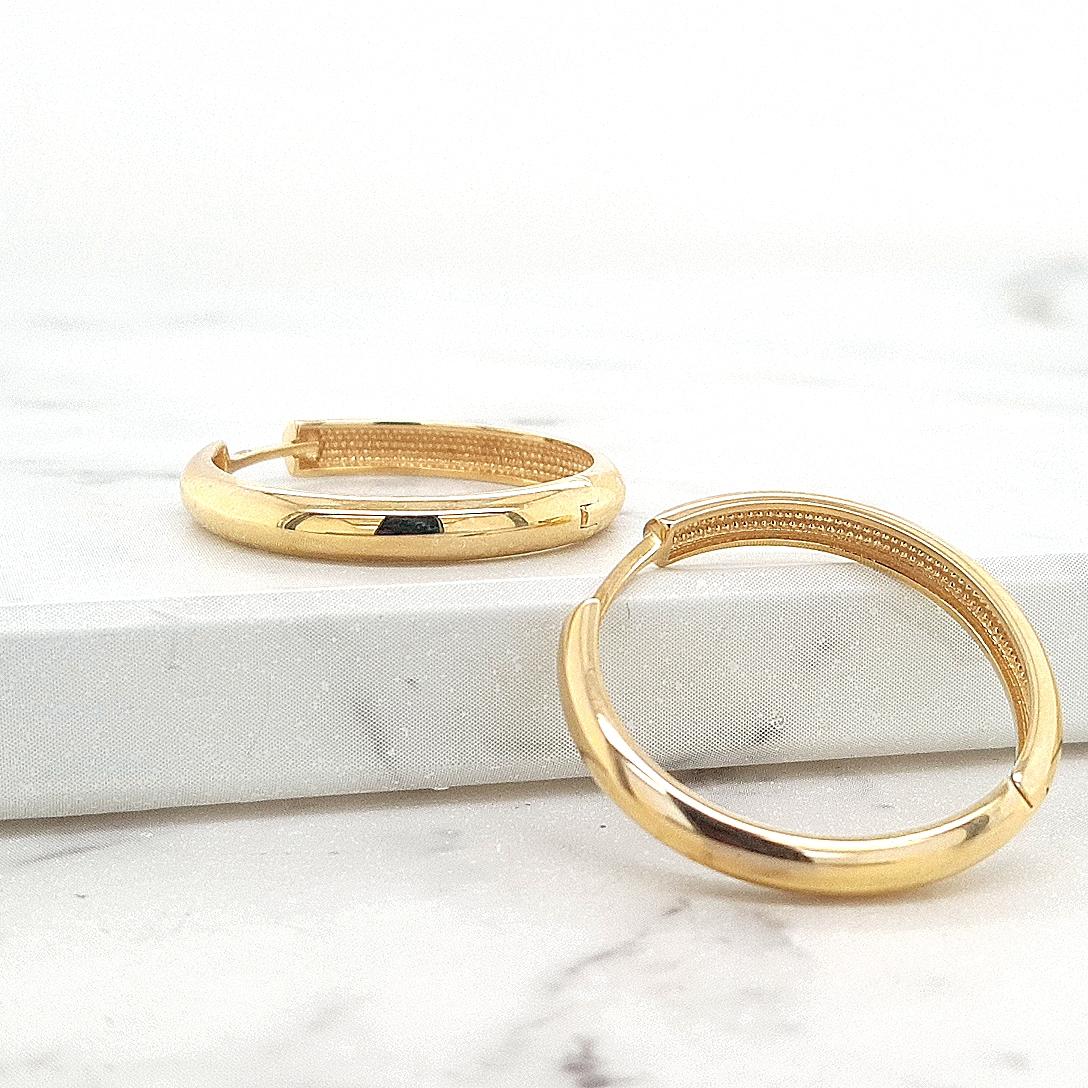 9ct Yellow Gold Hinged Hoop Earrings