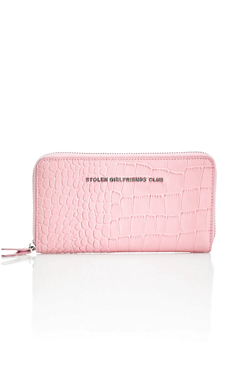 Stolen Girlfriends Big Trouble Wallet Colour: Bubblegum Pink Leather