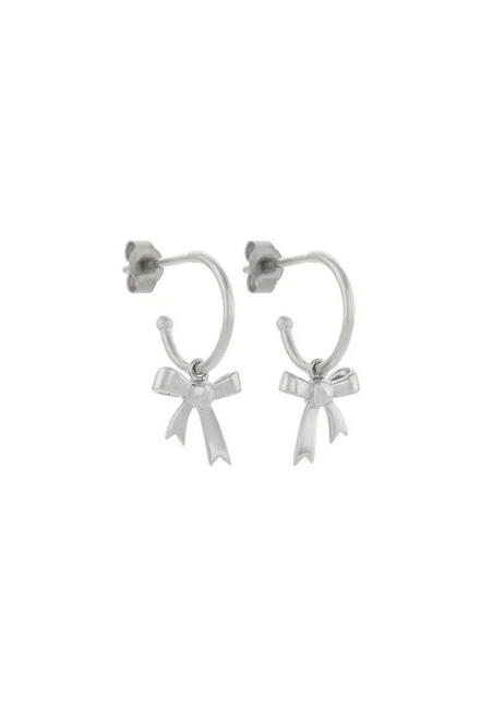 Karen Walker Sterling Silver Bow Hoop Earrings