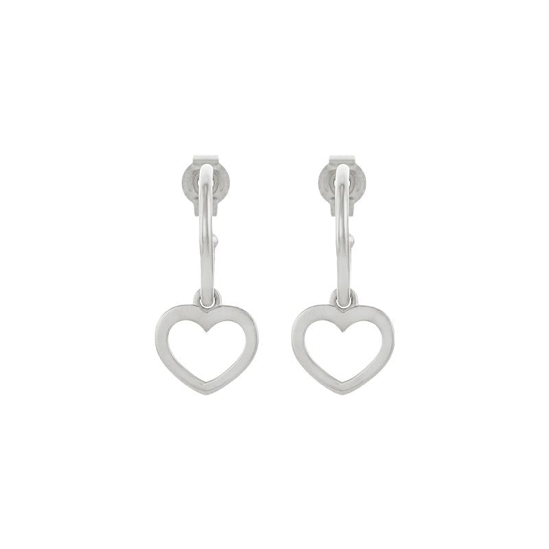Karen Walker Sterling Silver Mini Heart Hoop Earrings