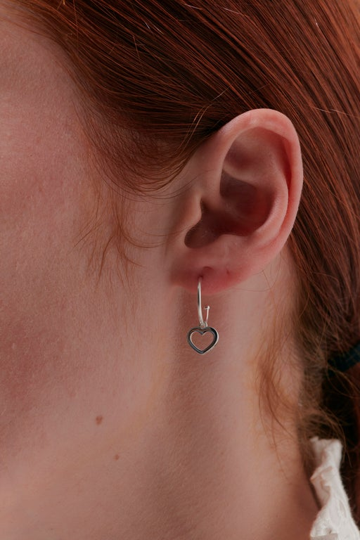 Karen Walker Sterling Silver Mini Heart Hoop Earrings