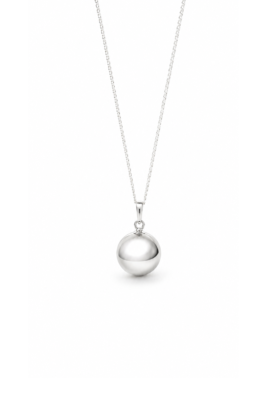 Sterling Silver Round Ball Pendant