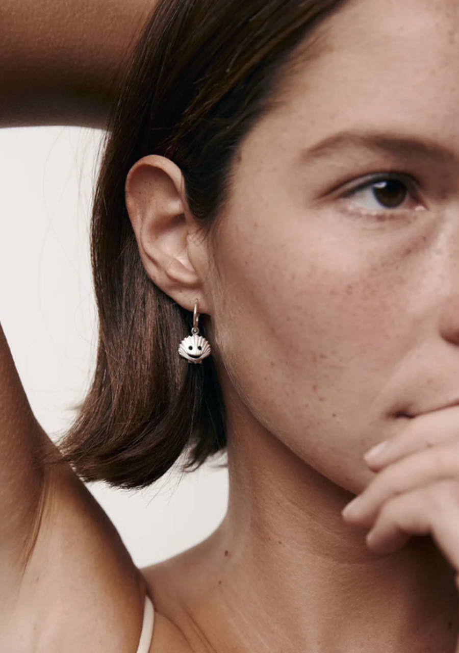 Meadowlark Sterling Silver Nell Shell Hoops