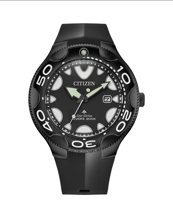Citizen Gents Promaster Marine Divers Eco-Drive Black Dial, Black Polyurethane Strap 200m WR Watch