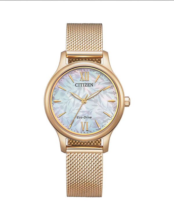Citizen Ladies Eco-Drive Mother of Pearl Dial, Mesh Strap 50M WR Watch
