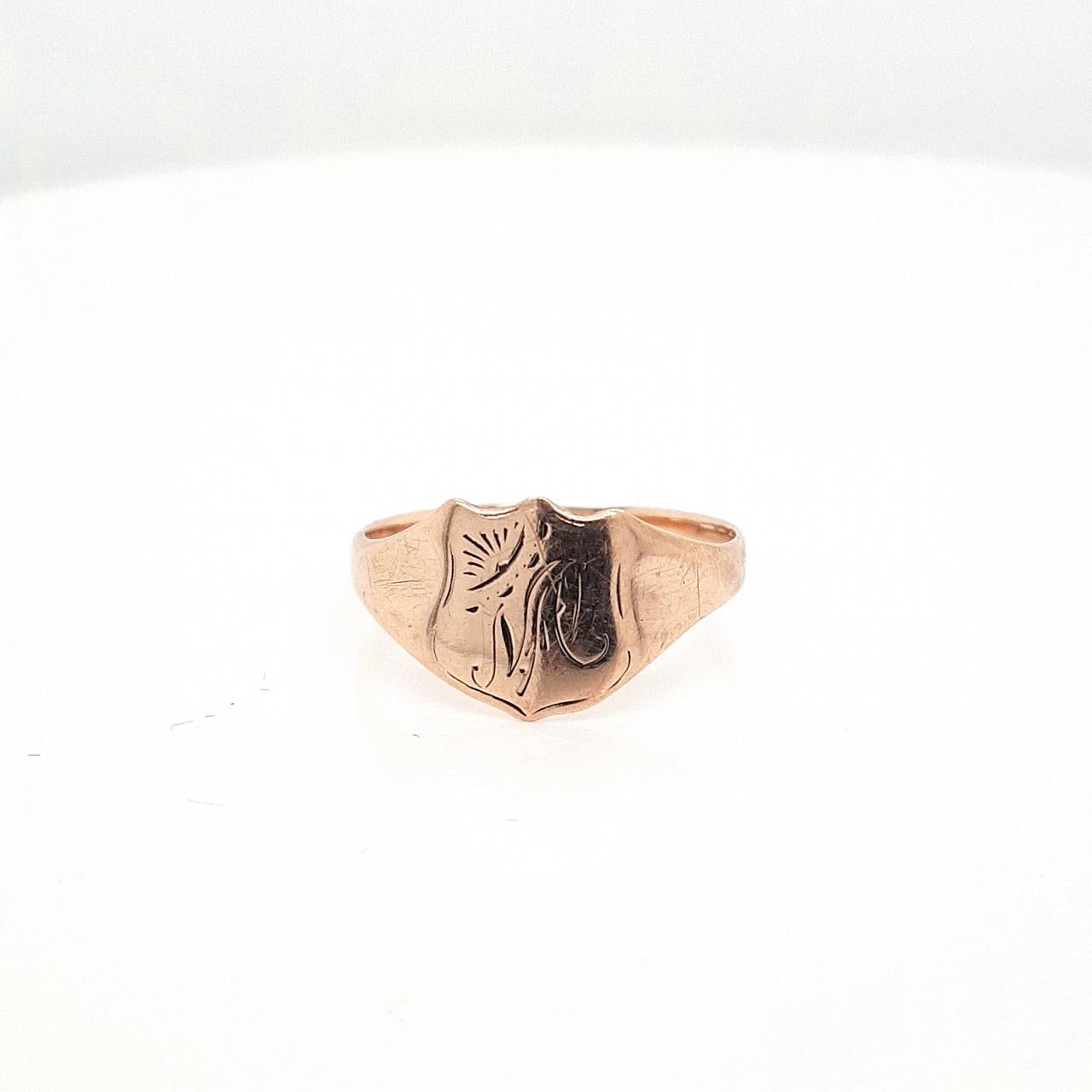 Estate 9ct Rose Gold Signet Ring