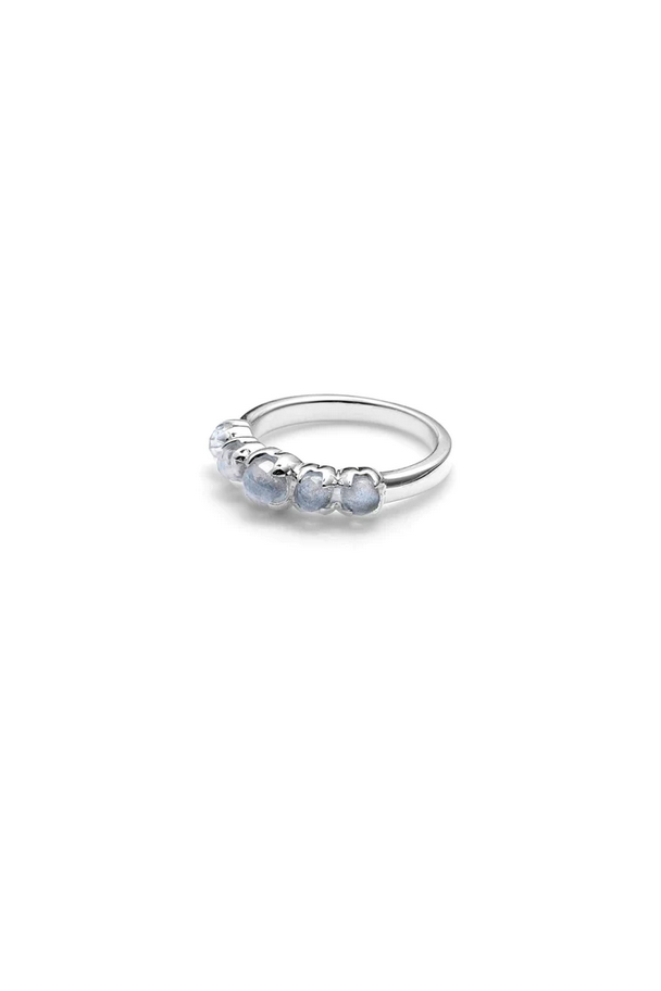 Stolen Girlfriends Club Sterling Silver Moonstone Halo Cluster Ring