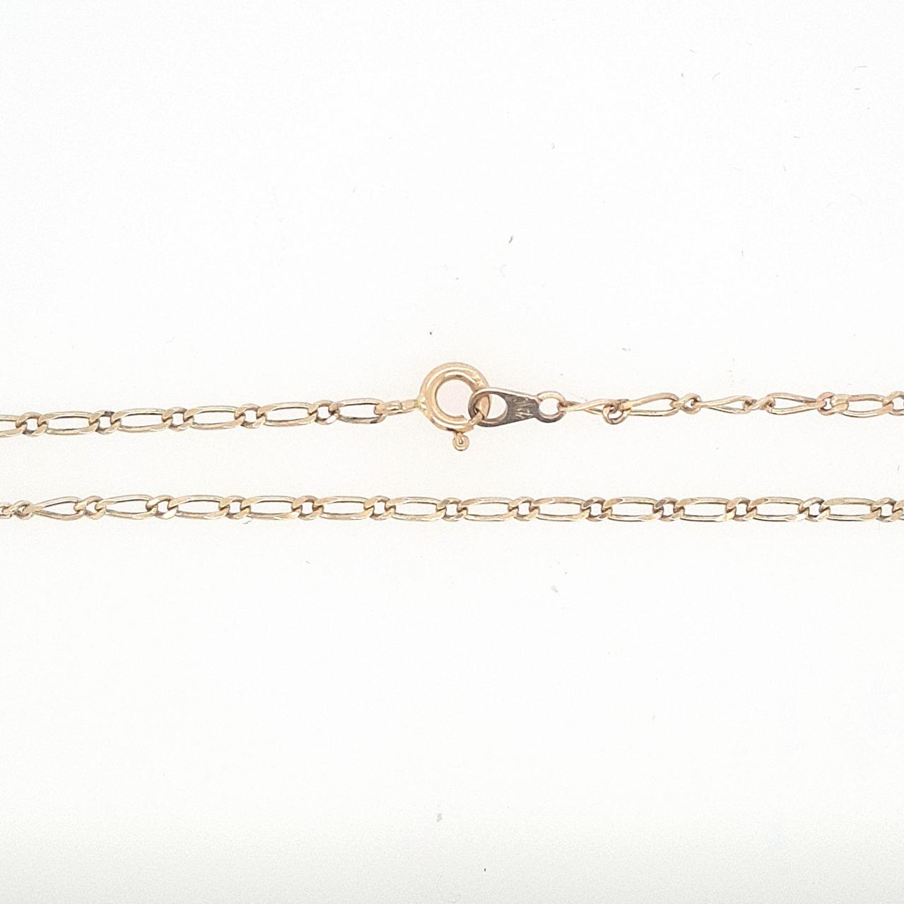 9ct Yellow Gold Figaro 1:1 Anklet