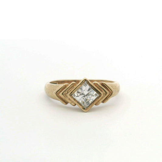 9ct Yellow Gold CZ Ring