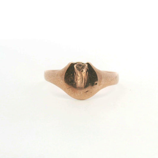 9ct Rose Gold Horse Shoe Signet Ring