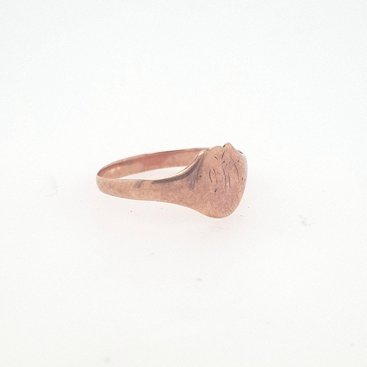 9ct Rose Gold Horse Shoe Signet Ring