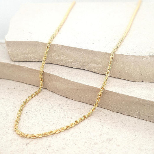 9ct Yellow Gold Rope Chain 46cm