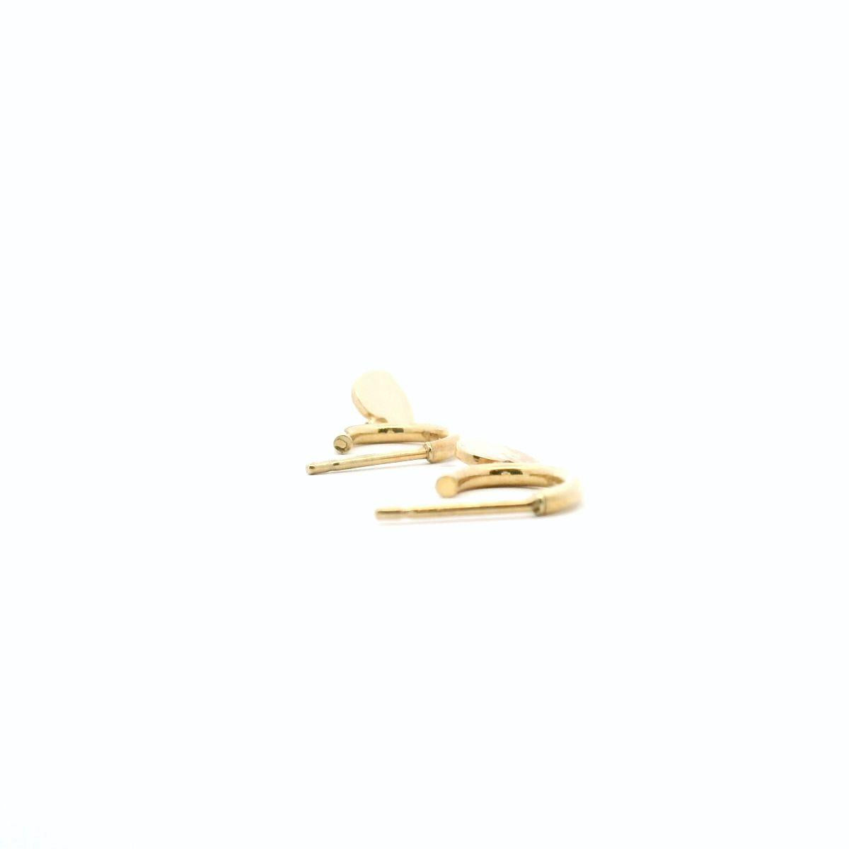 9ct Yellow Gold Heart Drop Earrings