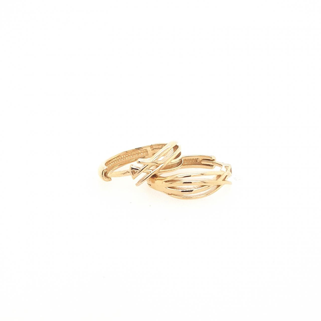 9ct Yellow Gold Weave Earrings