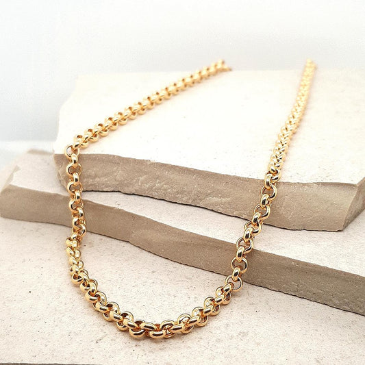 9ct Yellow Gold Hollow 3.8mm Rolo Chain