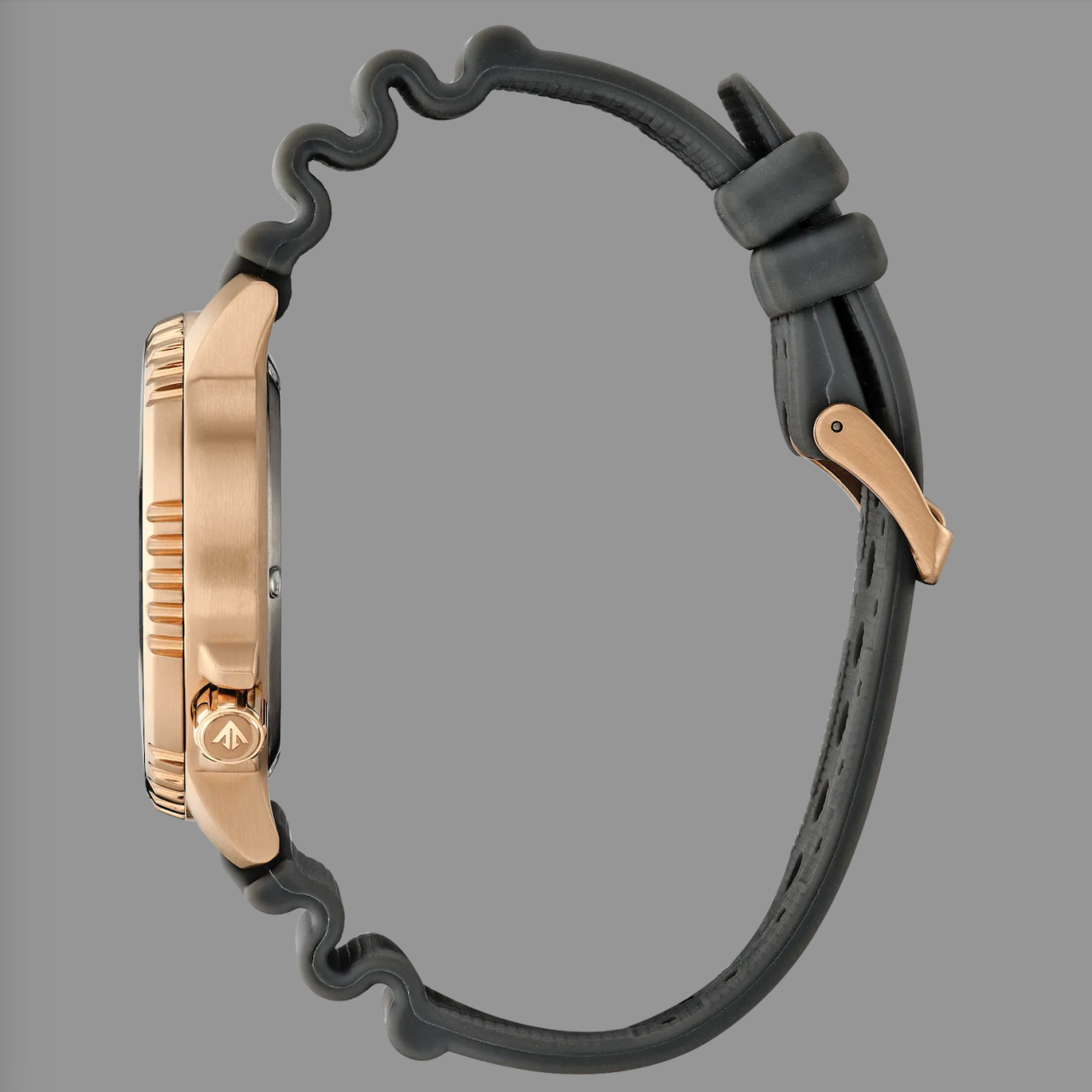 Citizen Gents Eco-Drive Divers Yellow Gold Plated Black/Gray Dial Black Rubber Strap Watch 200M WR Watch Code: BN0163-00H